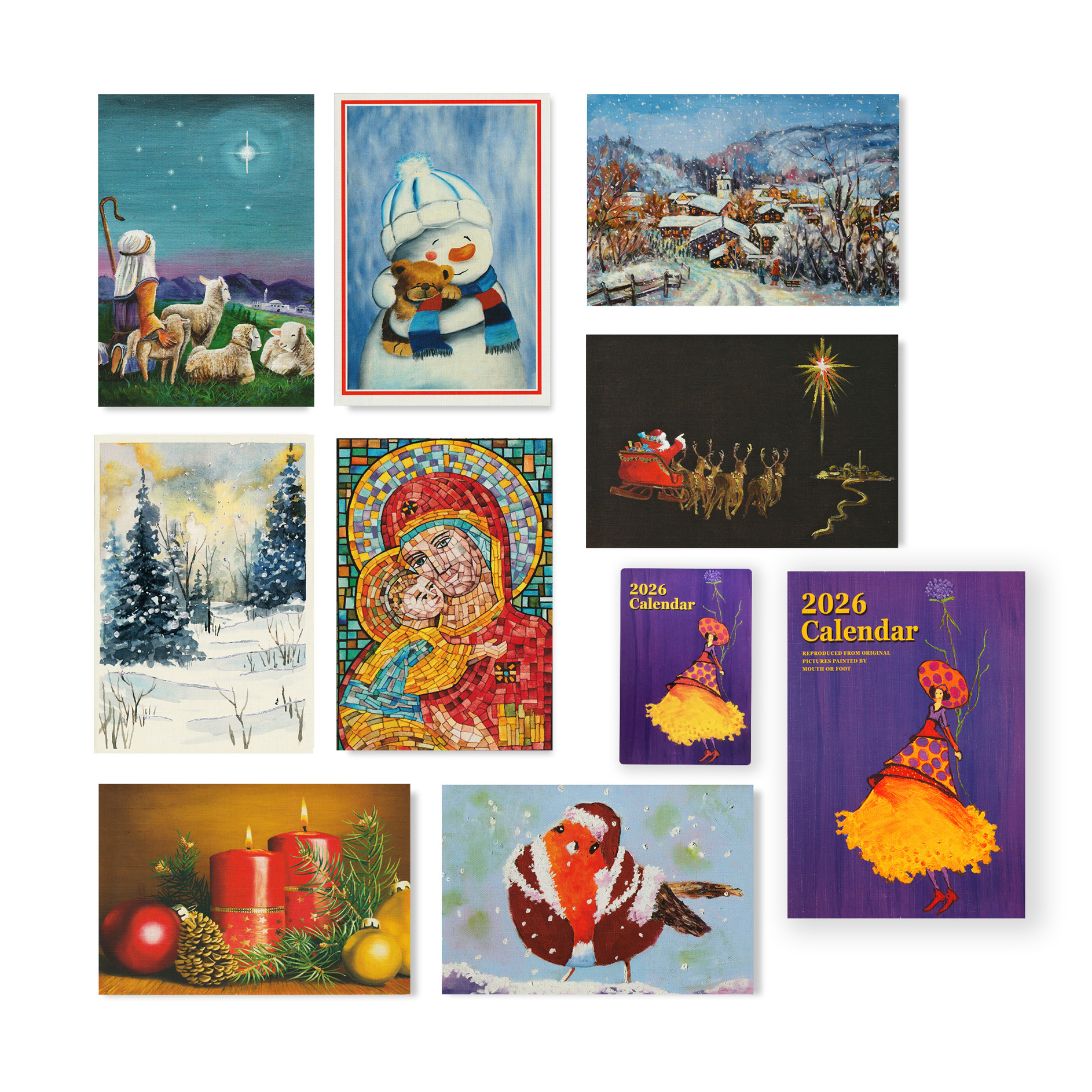 2025 Calendars Christmas 8X Cards Customer Set