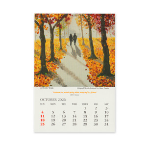 Calendars October Square Canvas